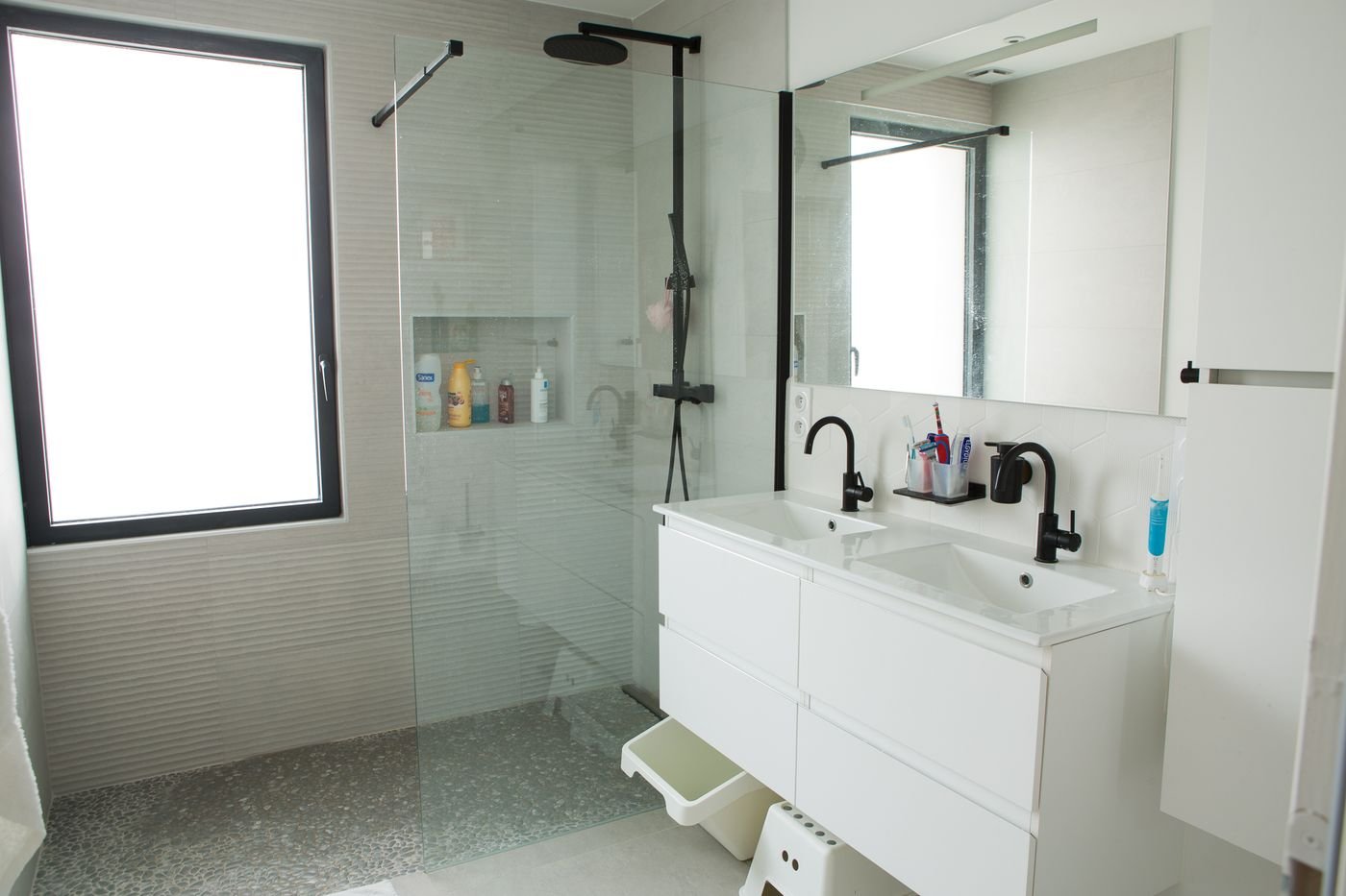 Salle de bain après reconstruction